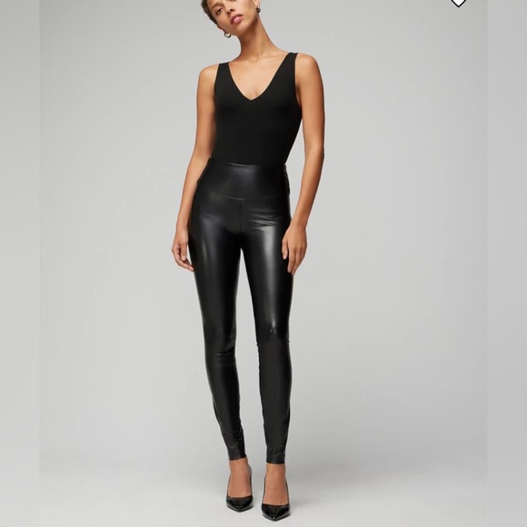 White House Black Market Pants - NWT White House Black Market Runway Faux Leather Leggings Size 2P